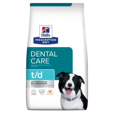 Hill’s Prescription Diet Canine t/d – Hrană Uscată pentru Sănătatea Dentară la Câini, 4 kg